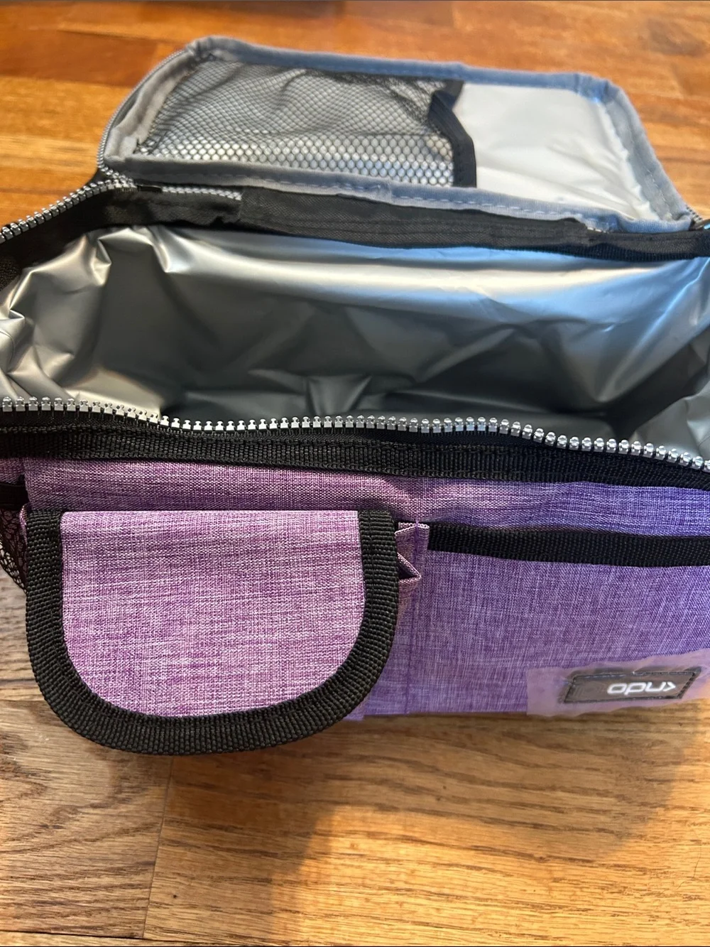 NWT Purple Insulated Lunch Cooler Bag with Multiple Pockets